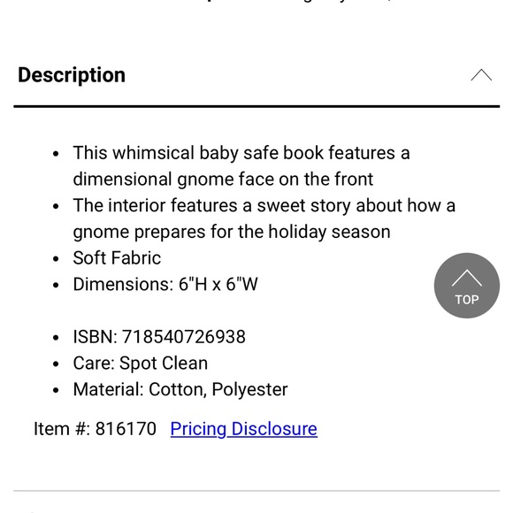 NWT MUDPIE Gnome For The Holidays Children’s Christmas Cloth Book Toy - Picture 3 of 8